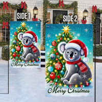 Aussie Wildlife Yard Flag, Christmas Koala Garden Flag, Merry Christmas Outdoor Lawn Decor, Adorable Australian Animal Lawn Banner, Holiday Present