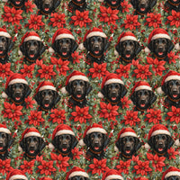 Santa Hat Dog Gift Wrap, Black Labrador Christmas Wrapping Paper, Holiday Lab Lover Wrapping Paper, Festive Pet Xmas Present Paper Roll