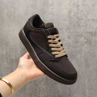 Low Top Sneakers, Brown Colorway, Reverse Hook Design, Lace Up Design, Casual Gift for Sneaker Fans