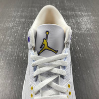 Retro Low Top Sneakers, White Yellow Purple Colorway, Lace Up Design, Casual Gift for Sneaker Fans
