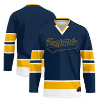 Central Alabama Community College Trojans Hockey Jersey - Navy