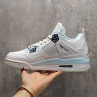 Mid Top Sneakers, Blue Colorway, Lace Up Design, Casual Gift for Sneaker Fans