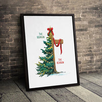 Christian Christmas Canvas Print, The Season the Reason Canvas Wall Art, Religious Cross Tree Canvas Decor, Holiday Home Canvas Wall Art
