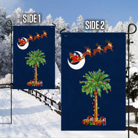 Santa Sleigh Palmetto Tree Yard Flag, South Carolina Christmas Garden Flag, Double-Sided Holiday Lawn Flag, SC Festive Porch Banner