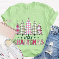 Pink Bow Aesthetic Holiday Graphic Tee, Coquette Christmas Tree T-Shirt, Girly Winter Vacation Shirt, Vintage Christmas Present for Her
