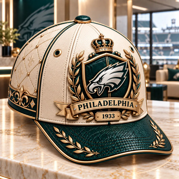 PHI Crest Study - Ivory Crown, Emerald Brim Cap - main