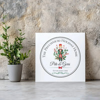 Custom Family Name Holiday Canvas Wall Art, Personalized Nutcracker Square Canvas, Nutcracker Christmas Canvas Print, Xmas Sign