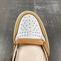 High Top Sneakers, Brown White Colorway, Lace Up Design, Casual Gift for Sneaker Fans