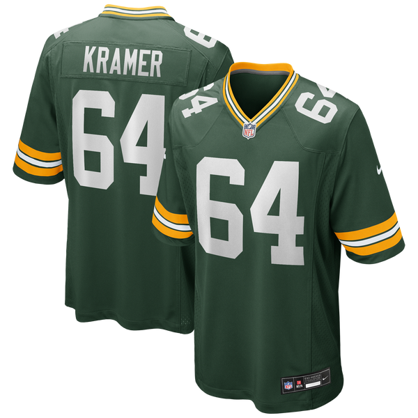 Green Bay Packers Jerry Kramer Green Game Retired Player Jersey
