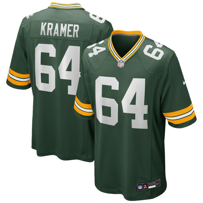 Green Bay Packers Jerry Kramer Green Game Retired Player Jersey