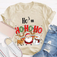Humorous Ho Ho Ho Math Pun Shirt, Ho Cubed Math Teacher Christmas T-Shirt, Holiday Math Teacher Tee, Christmas Math Equation Shirt, Math Present