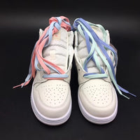 High Top Sneakers, Blue Pink Colorway, Mismatched Colorway, Lace Up Design, Casual Gift for Sneaker Fans
