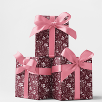 Chalkboard Poinsettia Gift Wrap, Merry Christmas Wrapping Paper, Floral Xmas Wrapping Paper Roll, Holiday Botanical Gift Wrap, Present Paper