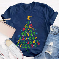 Festive Math Teacher T-Shirt, Christmas Tree Mathematics Shirt, Holiday Math Graphic Tee, Christmas School Shirt, Present for Math Students
