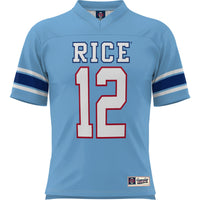 #1 Rice Owls Football Jersey - Light Blue