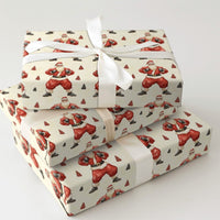 Humorous Muscular Santa Gift Wrap, Boxer Santa Wrapping Paper, Fighting Santa Christmas Wrapping Paper, Novelty Holiday Gift Wrap Roll