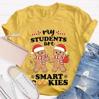 Snowflake Holiday Educator Tee, Smart Cookies Teacher Christmas Shirt, Adorable Baking School T-Shirt, Elementary Teacher Graphic Xmas Shirt