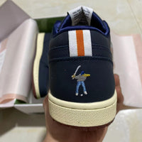 Retro Low Top Golf Shoes, Blue Colorway, Lace Up Design, Casual Gift for Shoe Lovers
