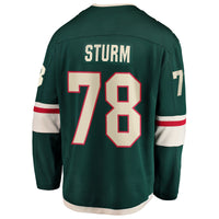 Minnesota Wild Nico Sturm Green Home Breakaway Jersey