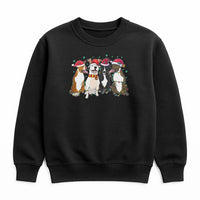 Adorable Festive Santa Dog Sweater, Pit Bull Christmas Sweatshirt, Holiday Dog Lover Crewneck, Winter Pitbull Sweatshirt, Dog Mom Xmas Present