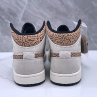 Mid Top Sneakers, Gray Brown Colorway, Lace Up Design, Casual Gift for Sneaker Fans