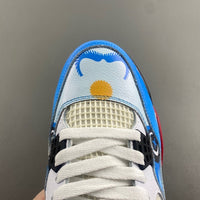 Low Top Sneakers, Blue White Red Colorway, Mismatched Colorway, Lace Up Design, Casual Gift for Sneaker Fans