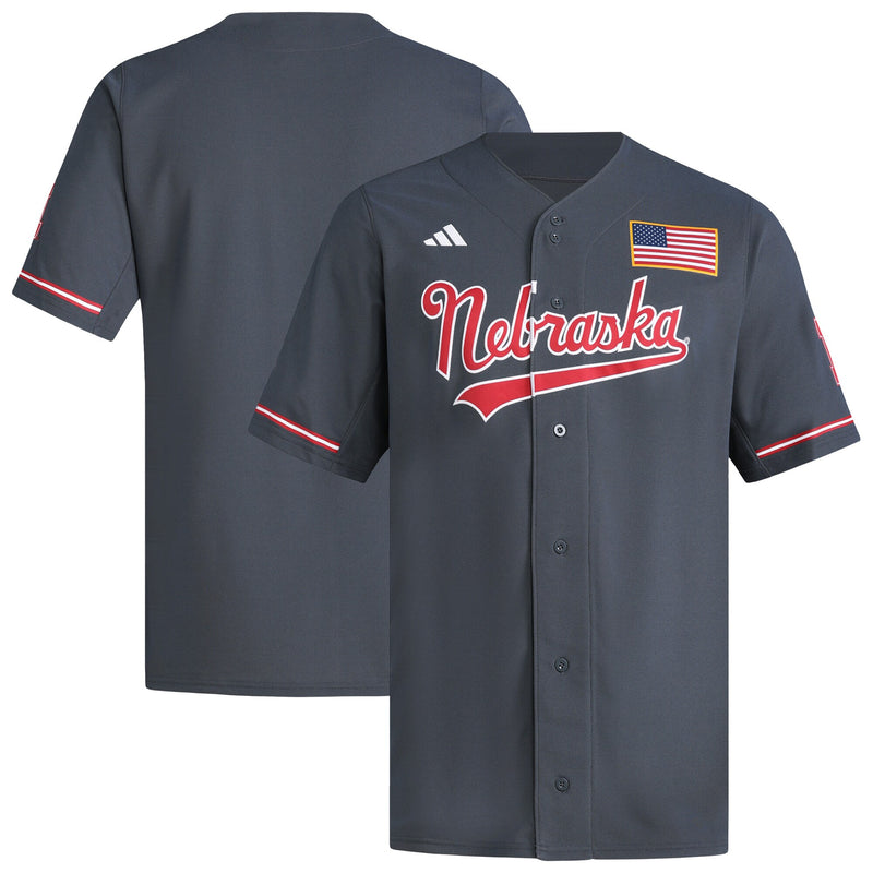 Gray Nebraska Huskers Replica Baseball Jersey
