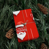 Red Santa Face Holiday Gift Wrap, Santa Claus Wrapping Paper, Classic Christmas Wrapping Paper, Traditional Festive Present Packaging Paper