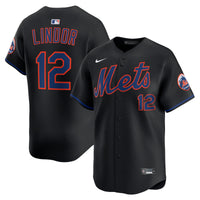 New York Mets Francisco Lindor Black Alternate Limited Jersey