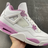 Sneakers, White Pink Colorway, Leather Footwear, Lace Up Design, Casual Gift for Sneaker Fans