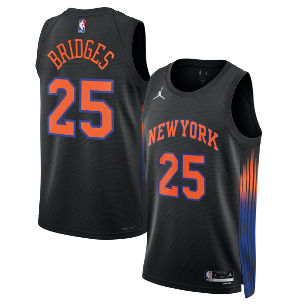 New York Knicks Statement Edition Jersey - Black - Mikal Bridges