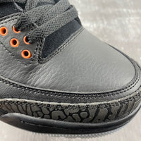 Retro Mid Top Basketball Shoes, Black Orange Colorway, Cracked Pattern, Lace Up Design, Casual Gift for Shoe Lovers