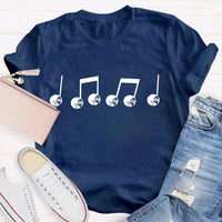 Festive Music Lover Holiday T-Shirt, Musical Note Snowman Christmas Shirt, Winter Snowman Melody Tee, Xmas Band Choir Teacher Present
