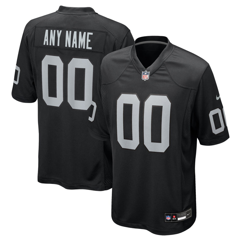 Las Vegas Raiders Black Custom Game Jersey