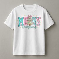 Pastel Christmas Tree Graphic Shirt, Merry Christmas T-Shirt, Aesthetic Christmas Tee, Adorable Winter Holiday Party T-Shirt, Present for Teens