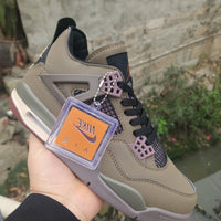 Mid Top Sneakers, Brown Colorway, Lace Up Design, Casual Gift for Sneaker Fans