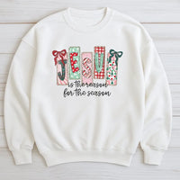 Christian Christmas Sweatshirt, Jesus Is the Reason Sweatshirt, Faith Holiday Crewneck, Religious Christmas Sweatshirt, Christian Xmas Present