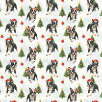 Watercolor Dog Holiday Wrapping Paper, Boston Terrier Christmas Gift Wrap, Festive Puppy Present Wrap, Adorable Dog Lover Holiday Wrapping Paper