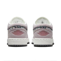 Low Top Sneakers, Pink Gray Colorway, Lace Up Design, Casual Gift for Sneaker Fans
