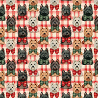 Scottie Dog Plaid Holiday Gift Wrap, Scottish Terrier Wrapping Paper, Festive Christmas Dog Wrapping Paper