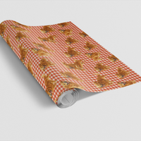 Adorable Dog Gingham Gift Wrap, Golden Retriever Wrapping Paper, Puppy Lover Birthday Wrapping Paper, Christmas Dog Wrapping Paper