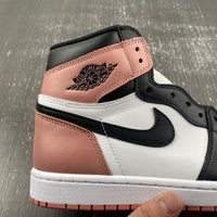 Retro High Top Sneakers, White Black Pink Colorway, Lace Up Design, Casual Gift for Sneaker Fans