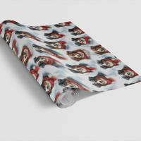 Aussie Dog Christmas Gift Wrap, Australian Shepherd Wrapping Paper, Holiday Puppy Wrapping Paper, Festive Canine Gift Wrap, Dog Lover Present
