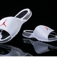 Retro Slides, White Black Colorway, Slip On Design, Casual Gift for Shoe Lovers