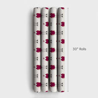 Casual Santa Christmas Gift Wrap, Maroon Polo Santa Wrapping Paper, Modern Santa Claus Holiday Paper, Humorous Xmas Present Wrap Roll