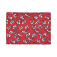 Holiday Festive Floor Mat, Sheep Christmas Lights Runner Rug, Adorable Winter Animal Hallway Runner, Xmas Home Decor, Holiday Season Present