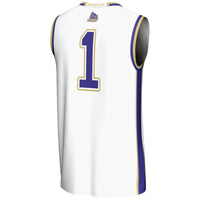#1 James Madison Dukes Lightweight Basketball Jersey - White
