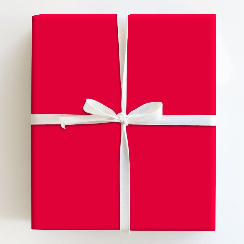 Classic Bright Red Gift Wrapping Paper, Solid Red Wrapping Paper, Christmas Wrapping Paper, Birthday Gift Wrap Roll, Holiday Present Paper