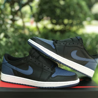 Low Top Sneakers, Blue Black Colorway, Lace Up Design, Casual Gift for Sneaker Fans