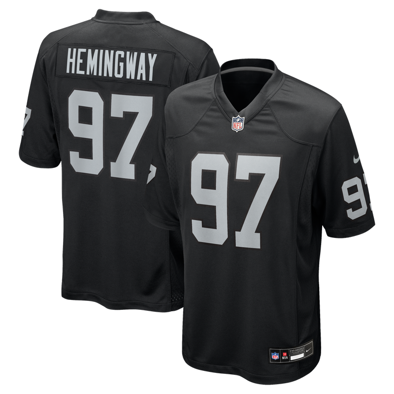 Las Vegas Raiders Tonka Hemingway Black Team Game Jersey